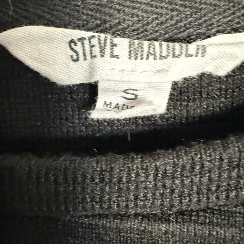 STEVE MADDEN Knit The Scene Ribbed Long Sleeve Mini Sweater Dress - Small - Picture 6 of 8